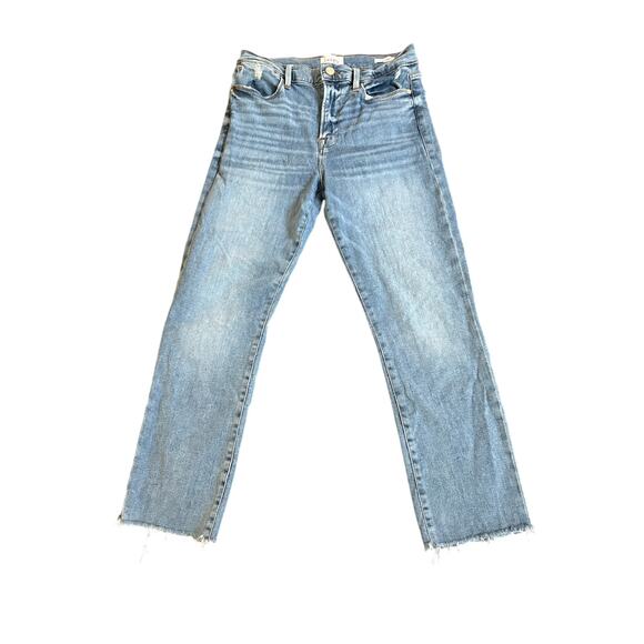 FRAME - ‘'Le High Straight” Raw Hem Jeans - style LHSTRA801 - size 30 - Picture 1 of 7